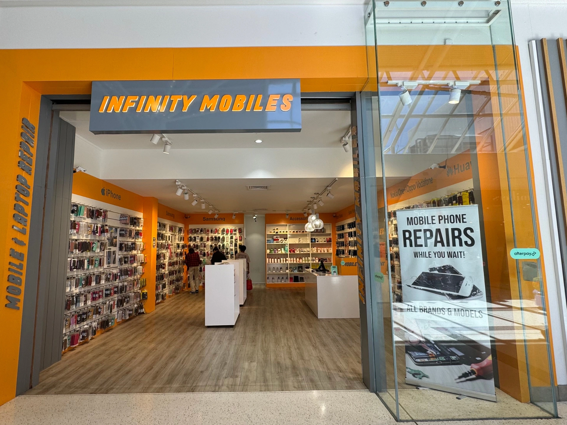 Infinity Mobile indoor mall Shop Signage in West Auckland