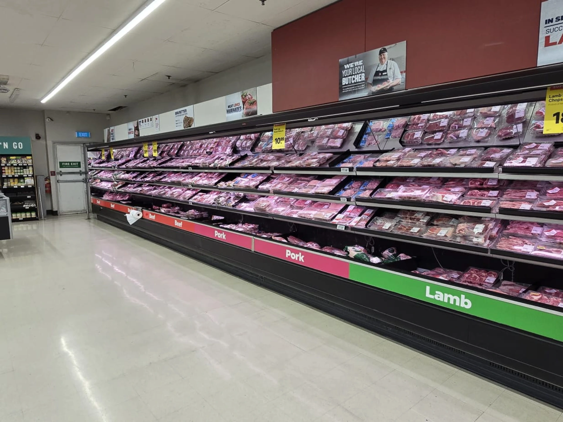 New World meet section signage in Auckland