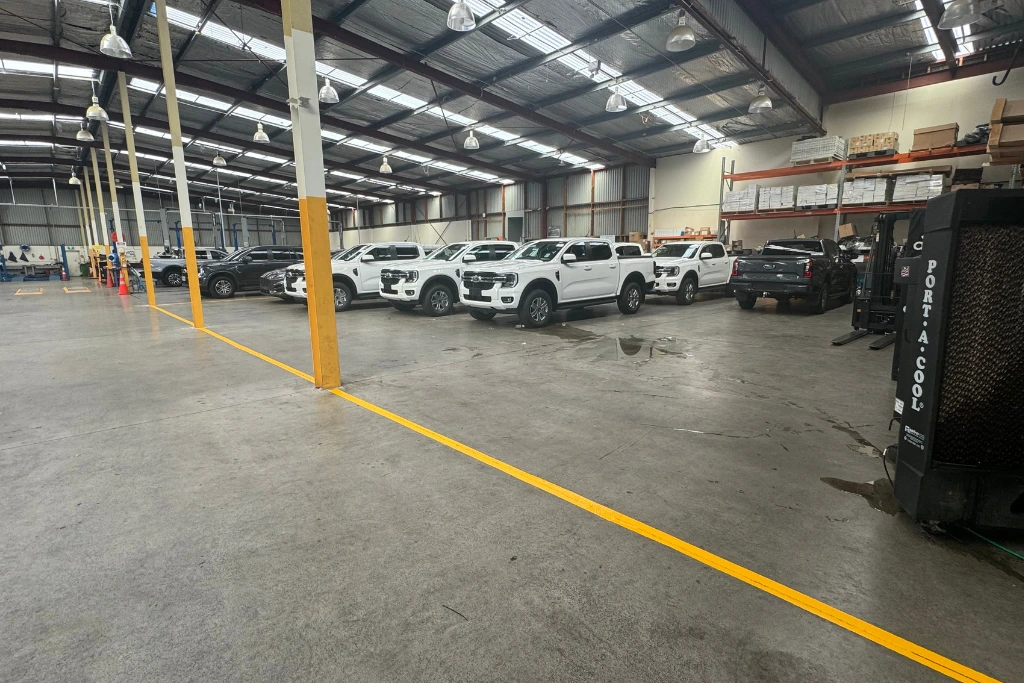 Clear line marking in Auckland car park