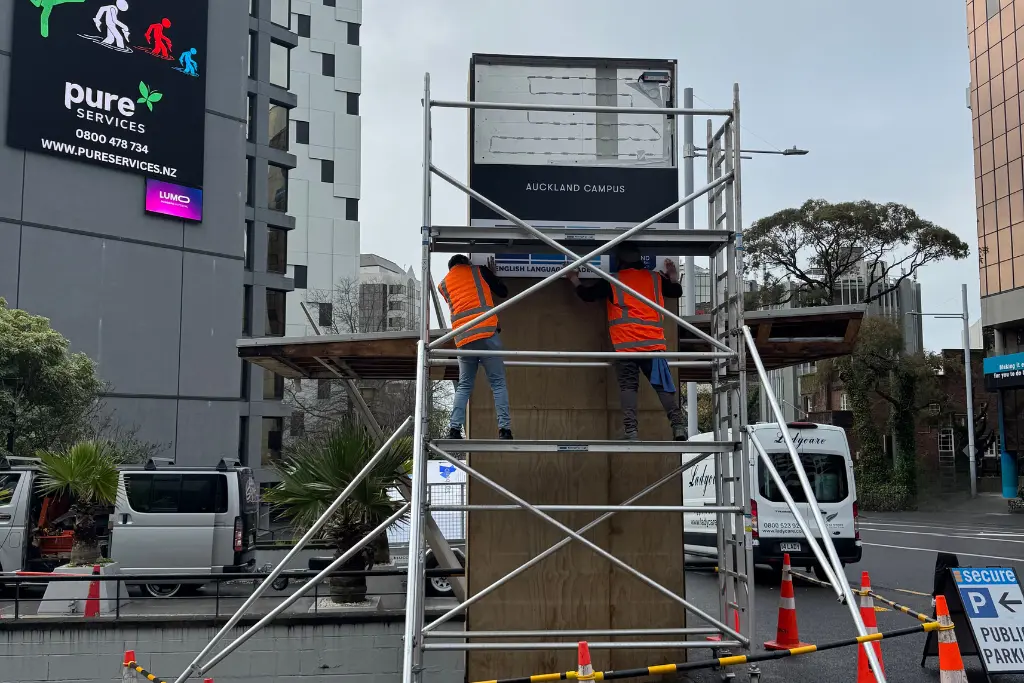 Light Box Installation in Symonds Street Auckland